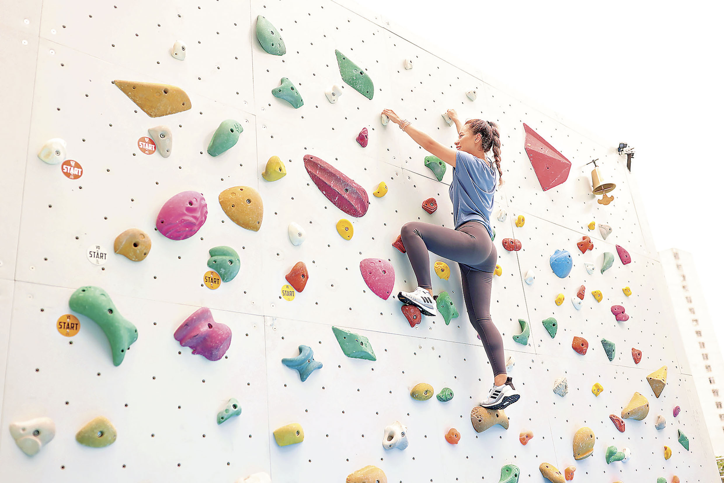 ■抱石牆訓練手腳協調及平衡力。