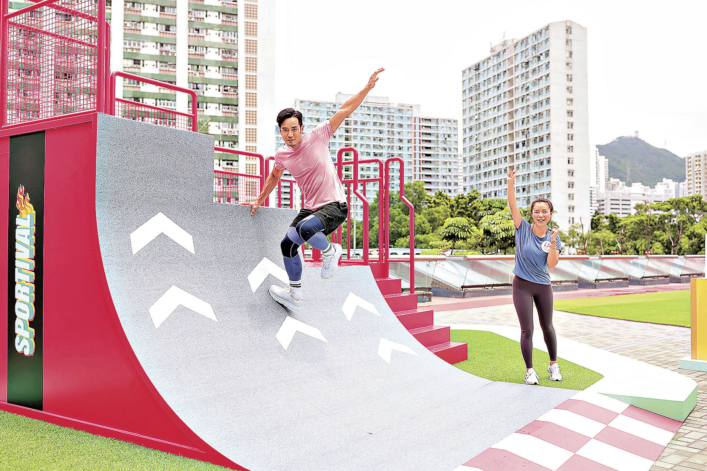 ■斜坡跑考驗雙腿爆發力。