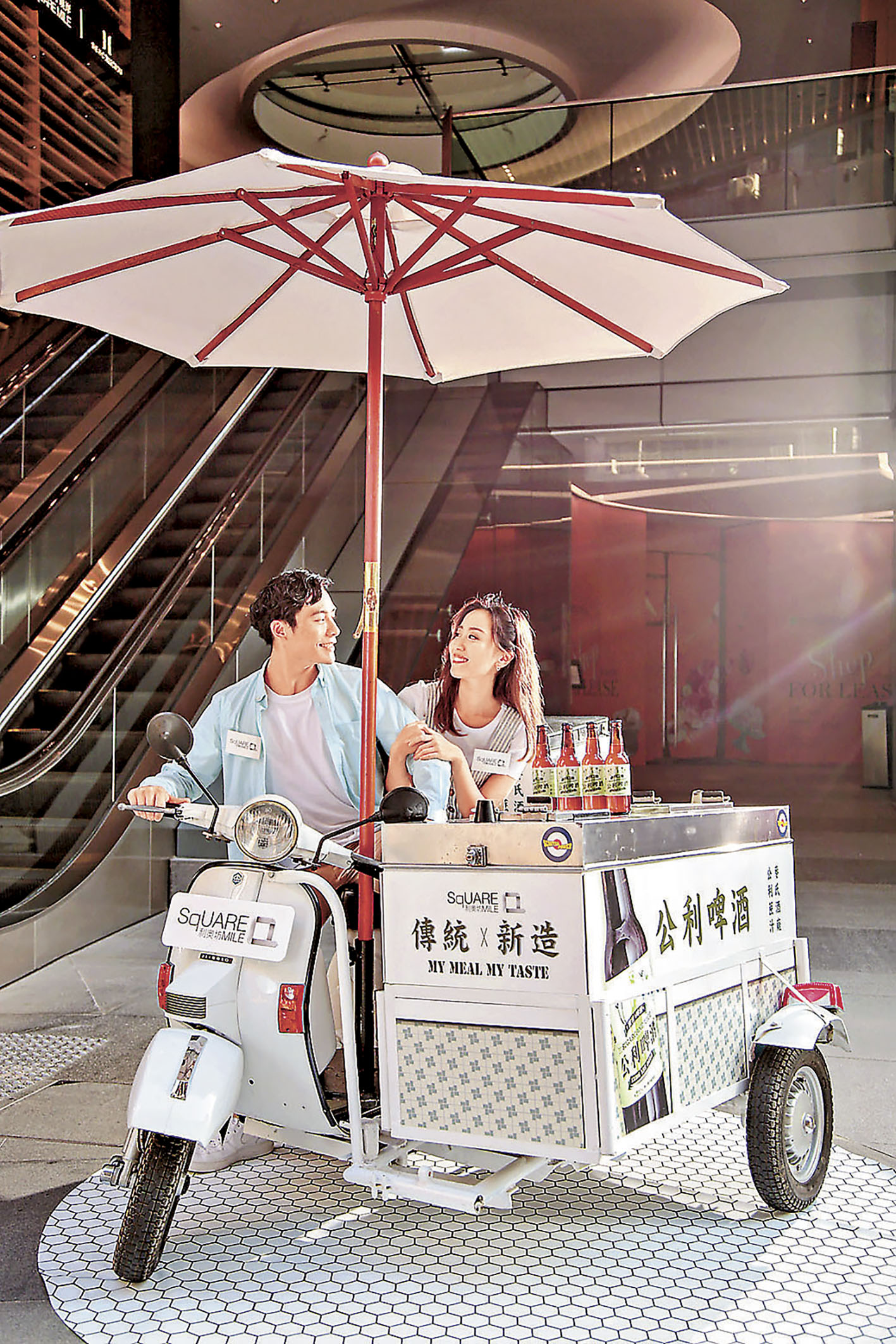 ■打卡必到的懷舊啤酒車。