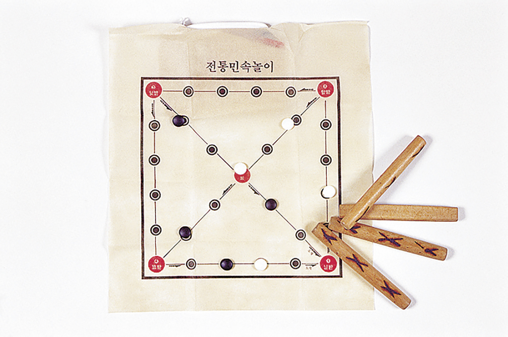 ■擲柶戲以拋4根木棒來決定前進步數。