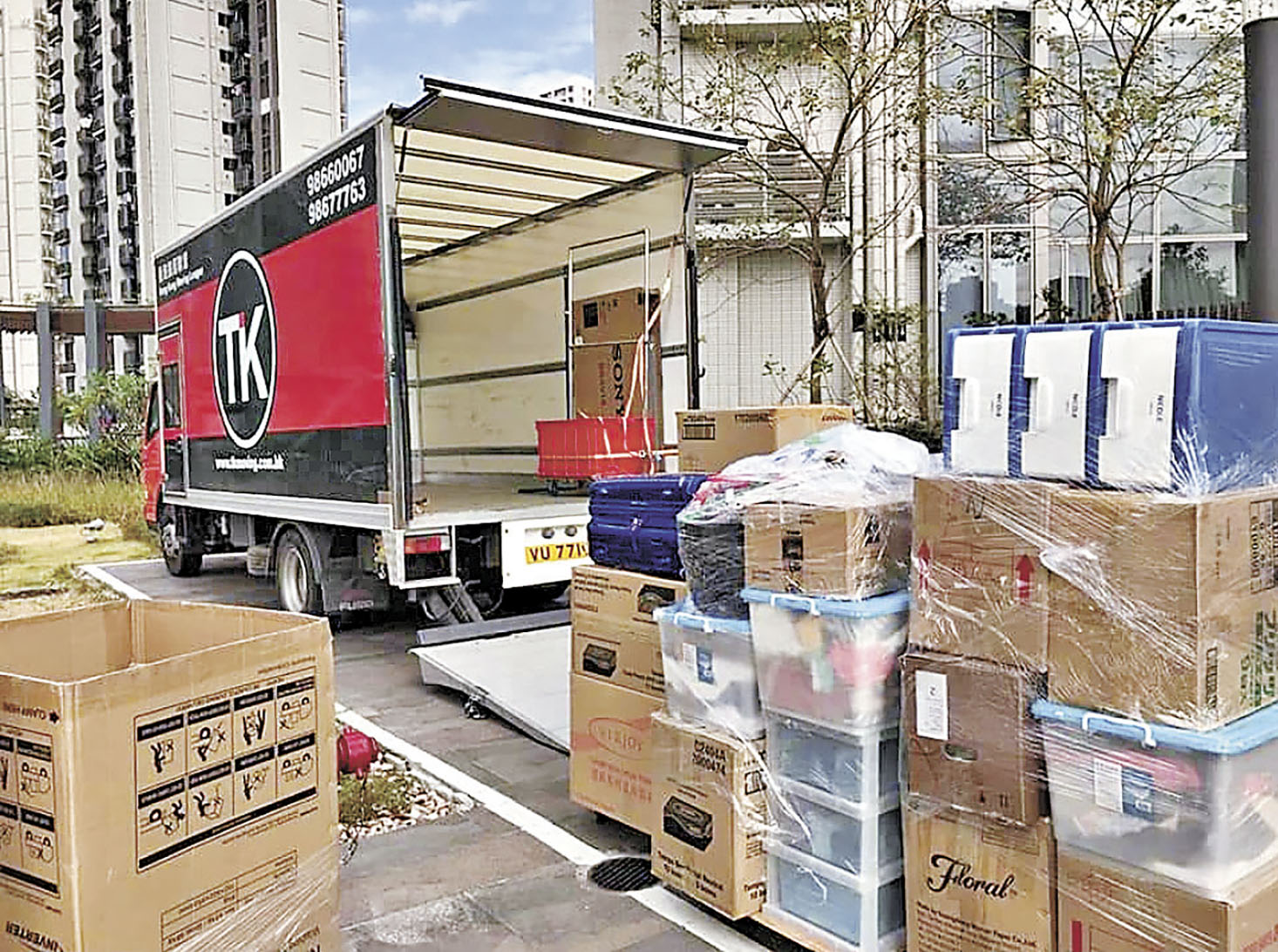 ■TK Moving 收費按地點、距離及搬運量計算。