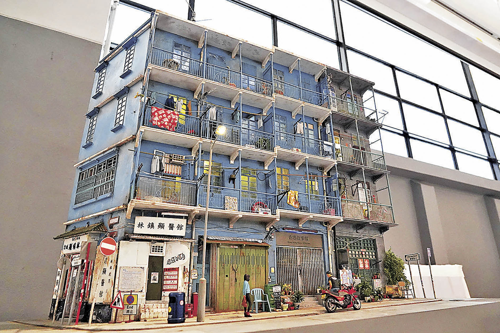 ■被列為香港一級歷史建築的藍屋模型。