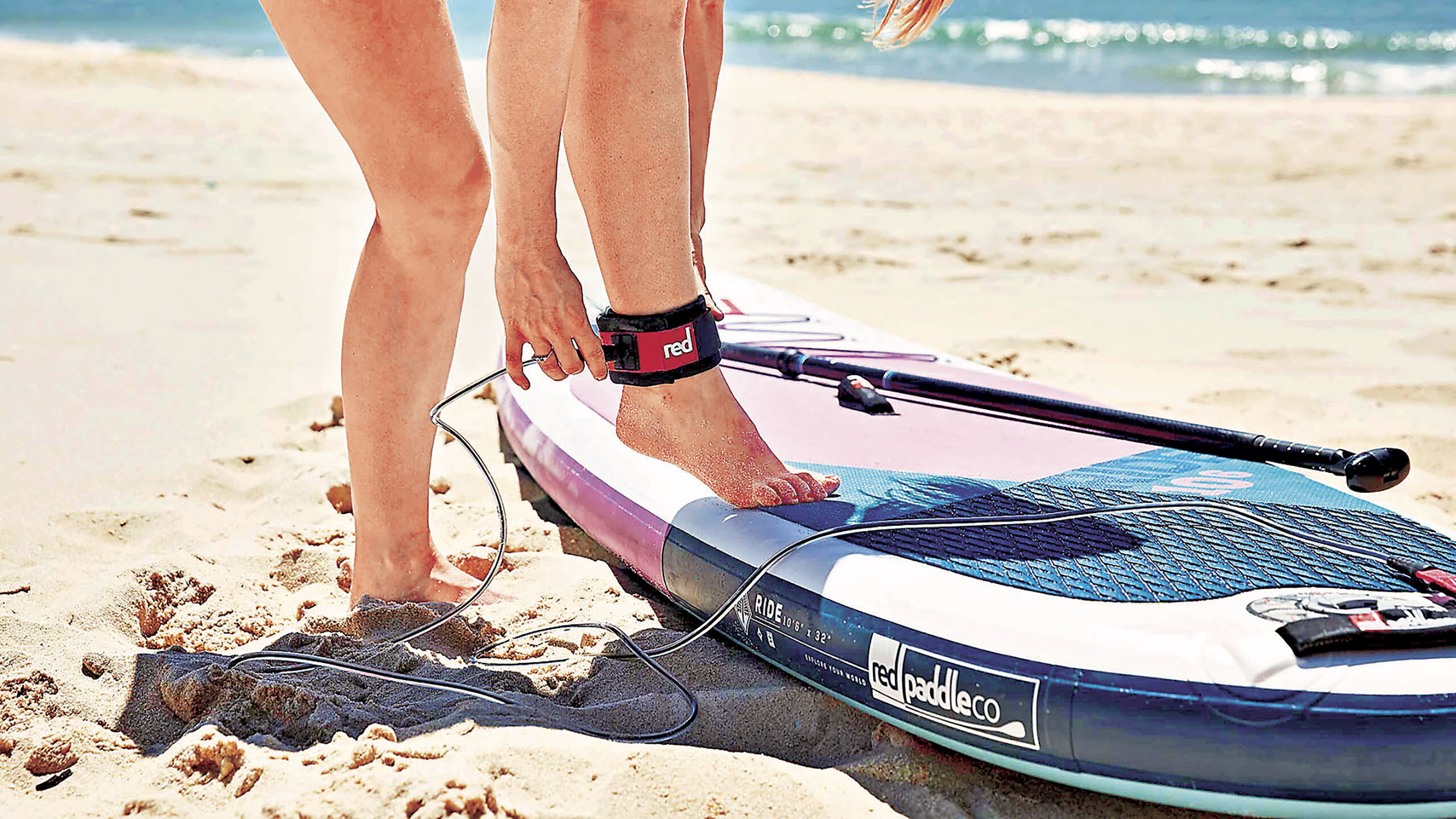 ■腳繩是直立板的重要安全配件。