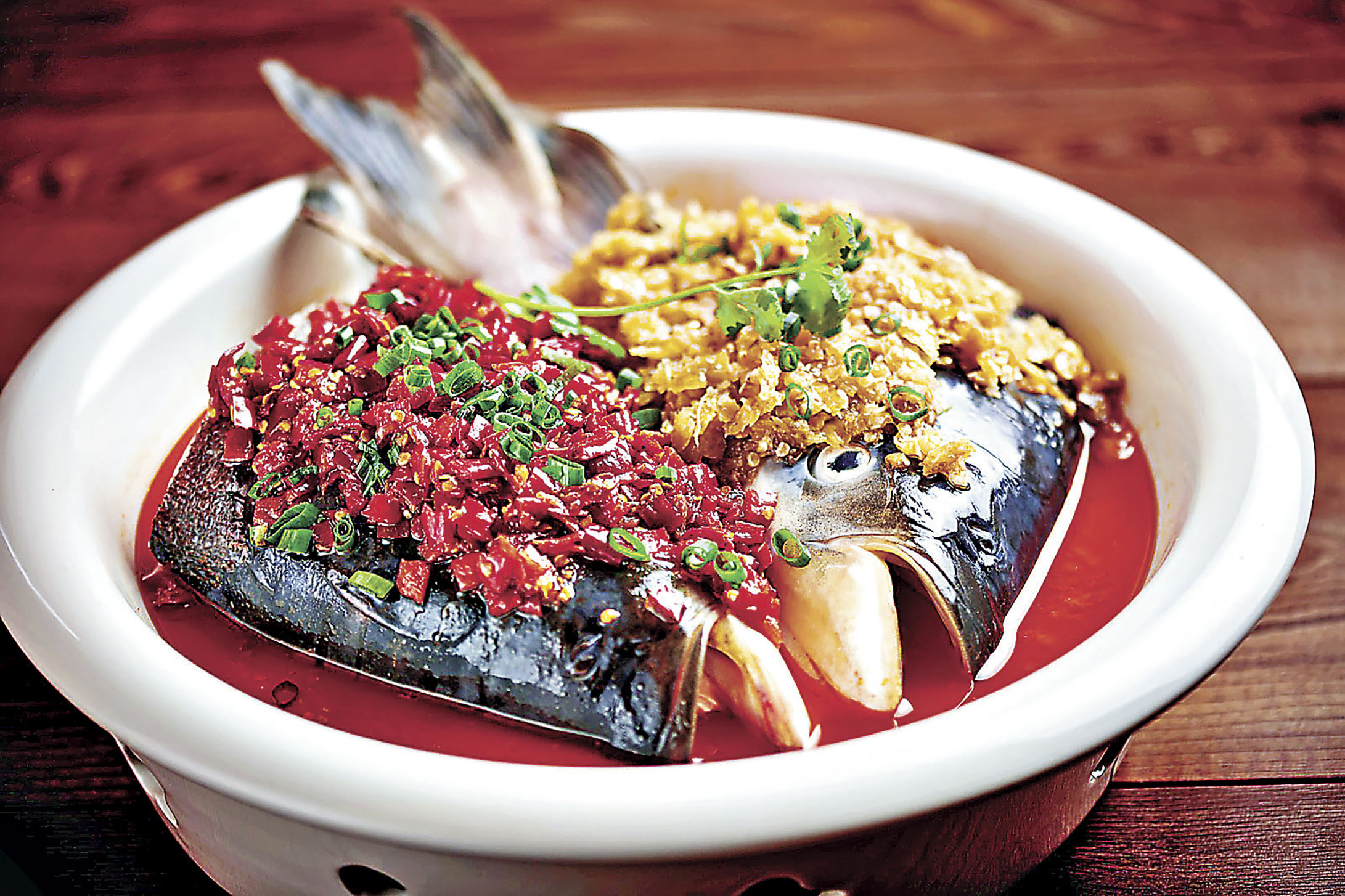 ■雙椒大魚頭。