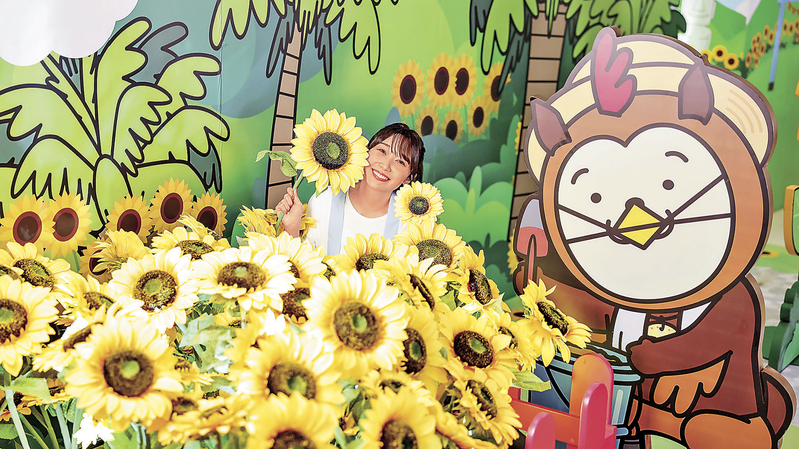 ■置身向日葵花海，感受盛夏朝氣活力。