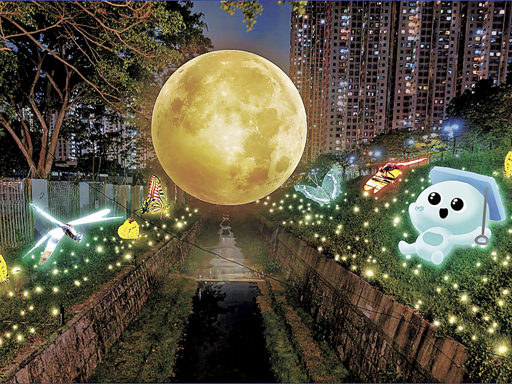 ■佐敦谷水道會舉行亮燈。