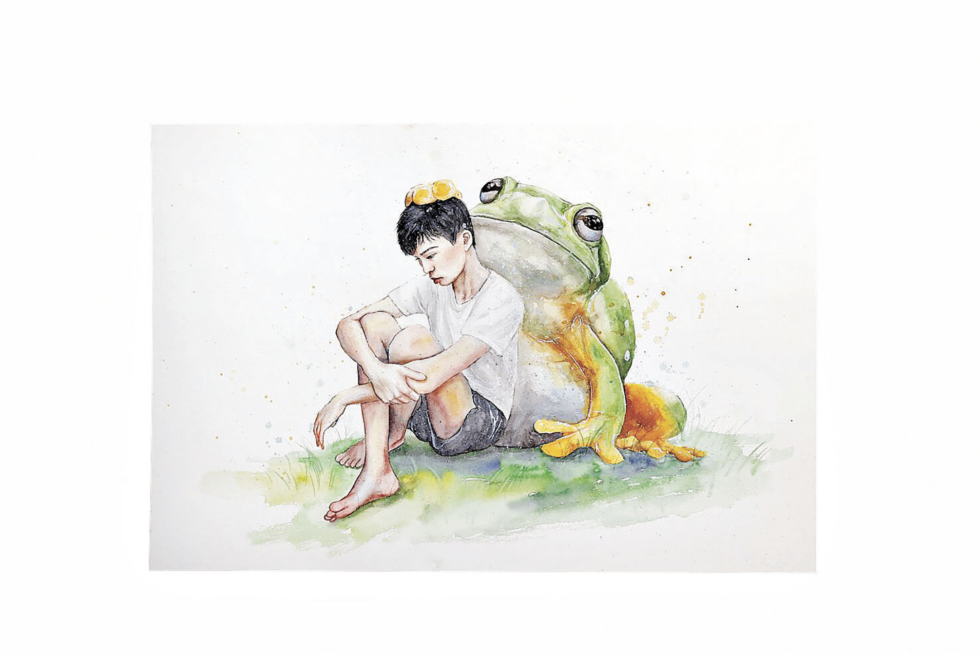 ■青蛙加自畫像。