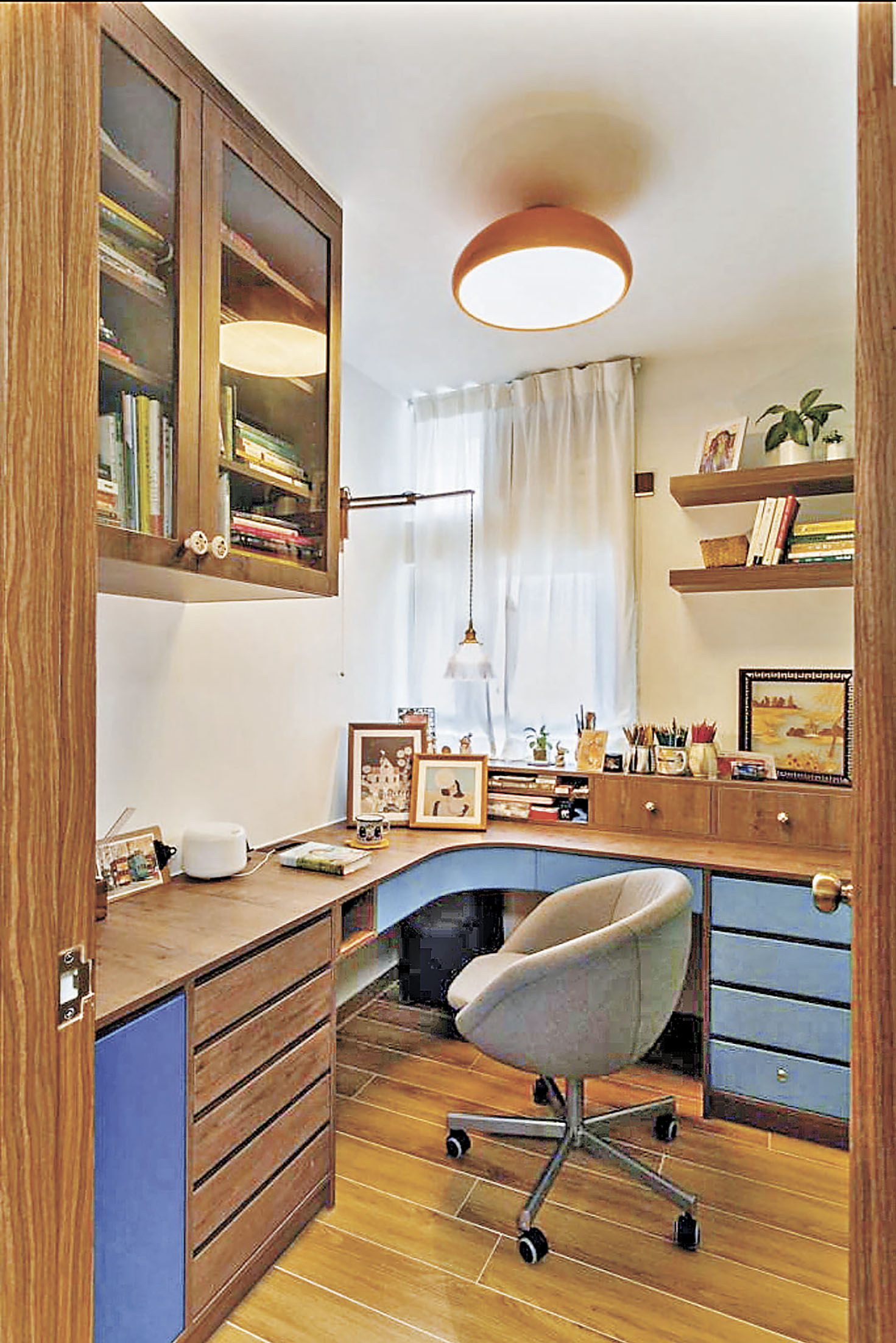 ■日式懷舊風書房，令作為插畫師的戶主可盡情投入創作。