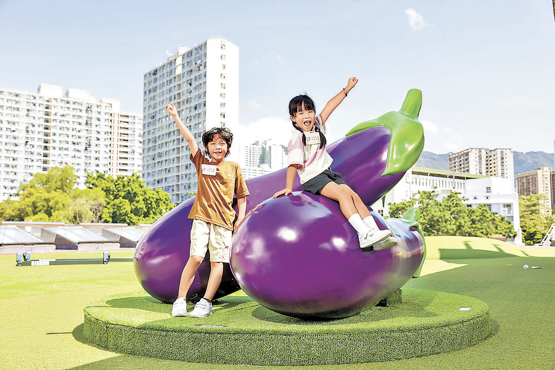 ■蔬果裝置大受小朋友歡迎。