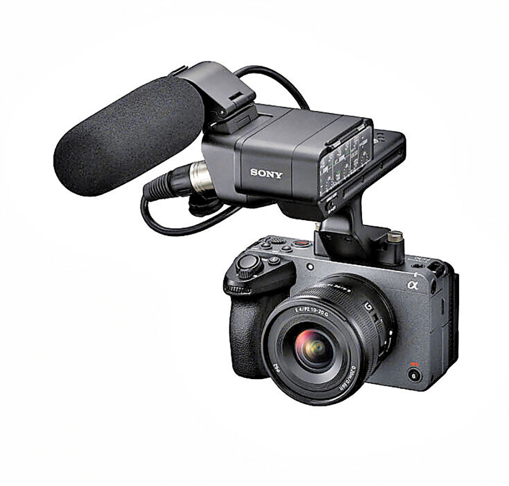 ■FX30機身前方有錄影按鍵。