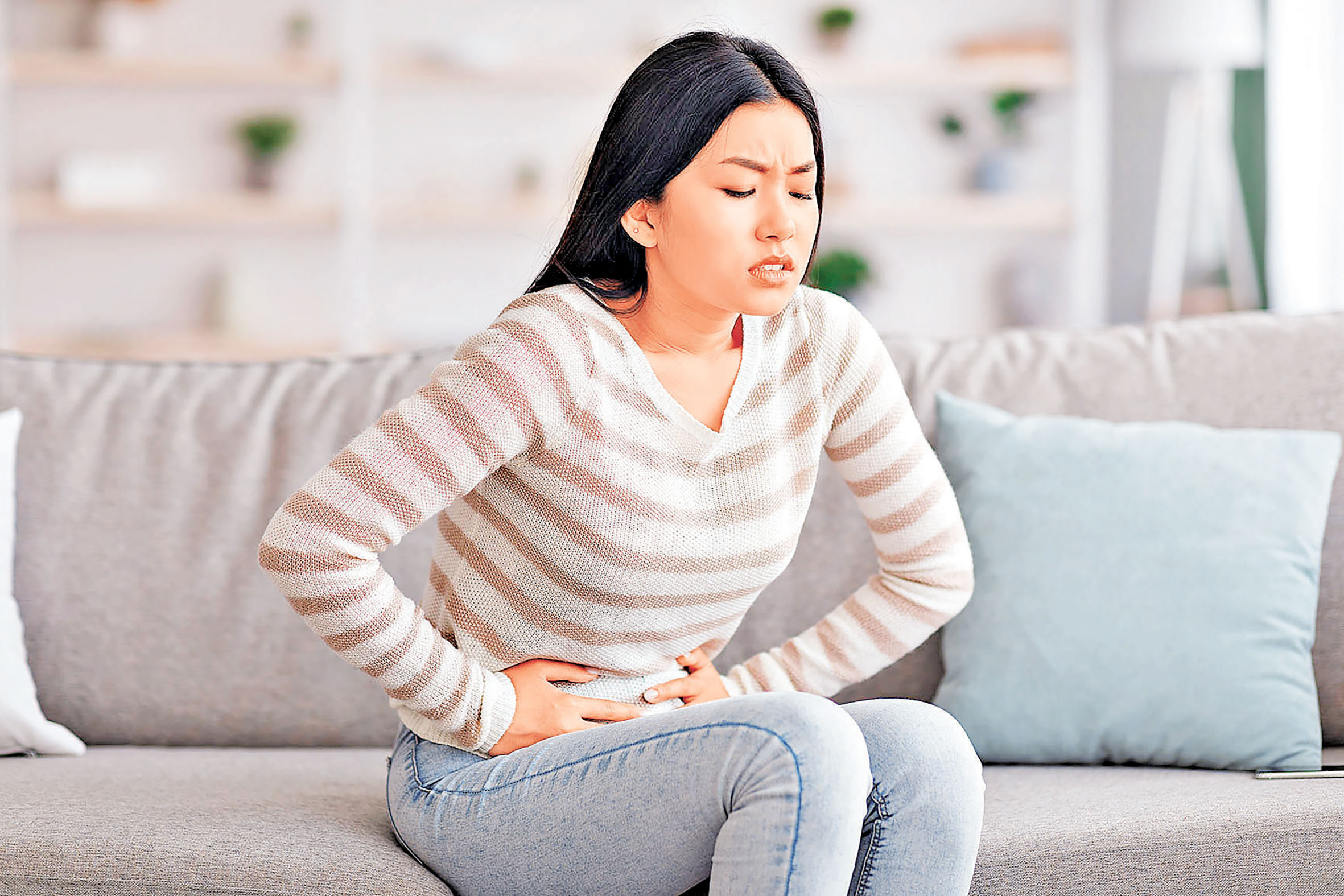 ■不少女性有經痛。