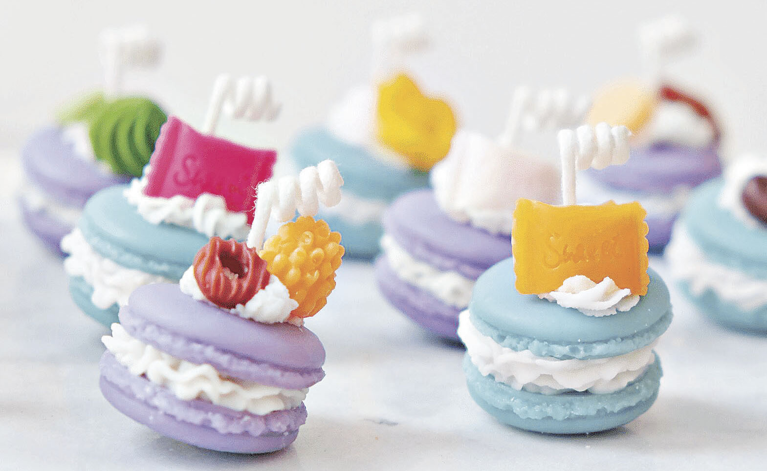 ■馬卡龍蠟燭。