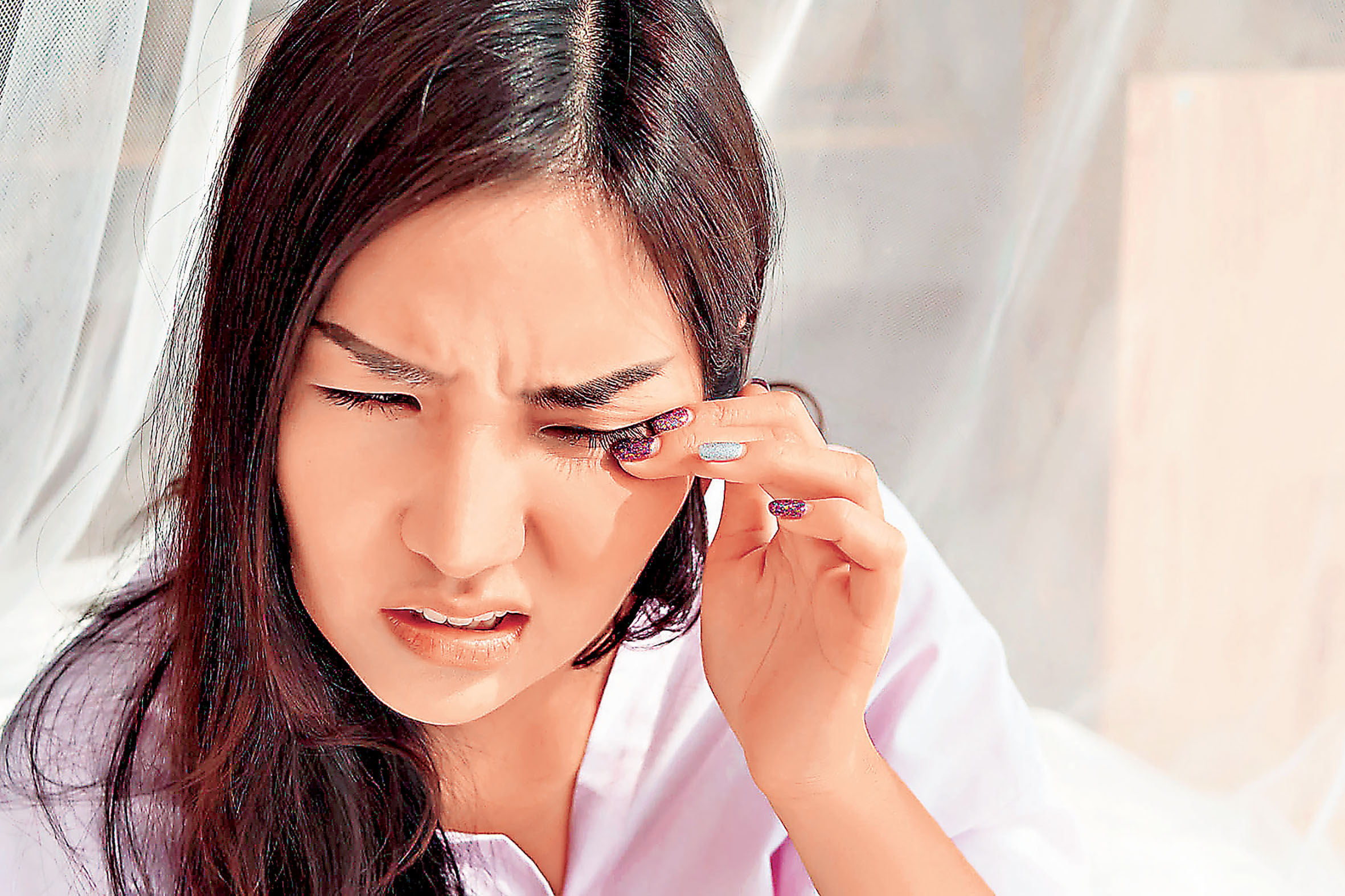 ■眼睛出現莫名紅腫令人十分不舒服。