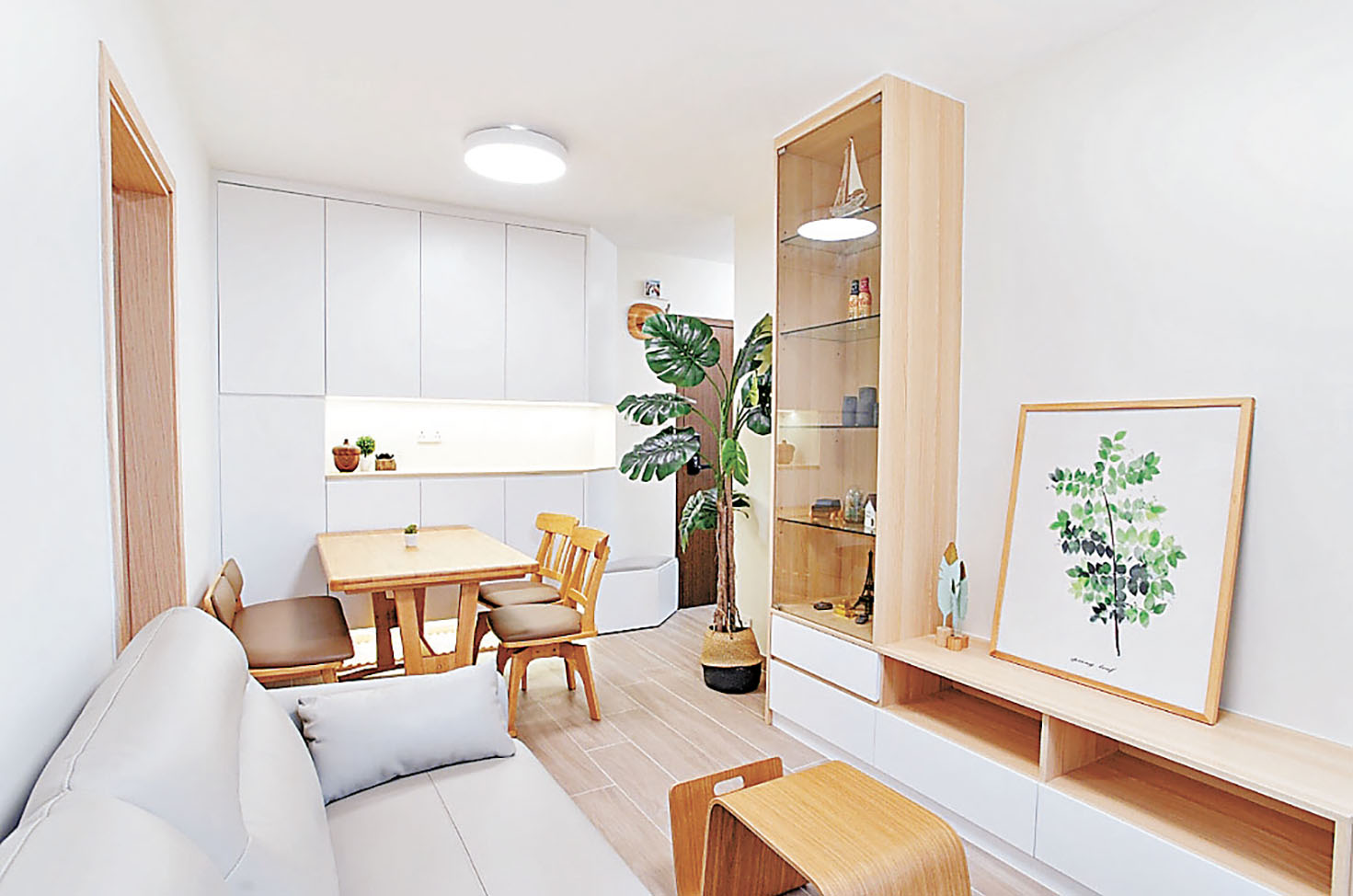 ■客飯廳採用淺色作為主調。