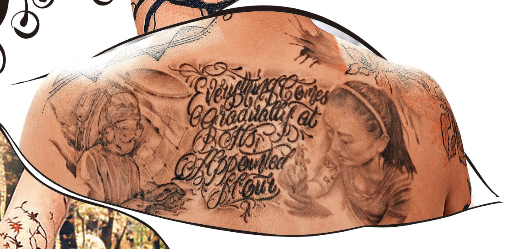 ■Vinchi紋上日本沖繩的代表之花「朱槿」以紀念夫妻二人在當地相識。 受訪者提供