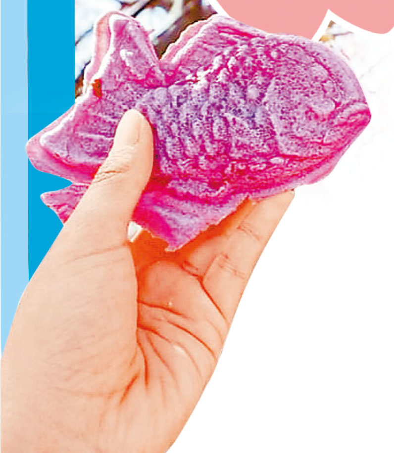 ■賞櫻之餘,還可品嘗鯛魚燒。