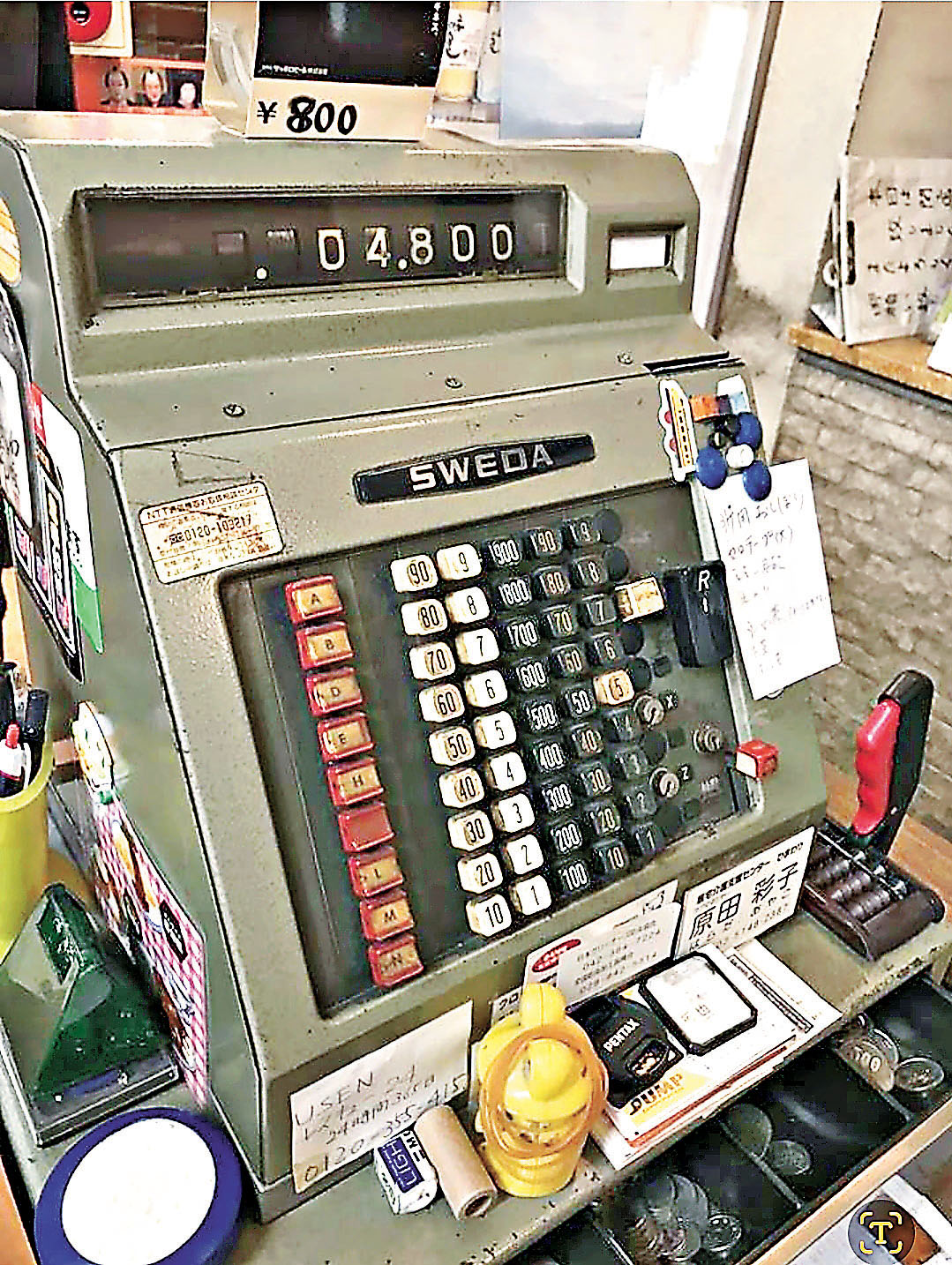 ■擁百年歷史的收銀機，滿滿復古風。