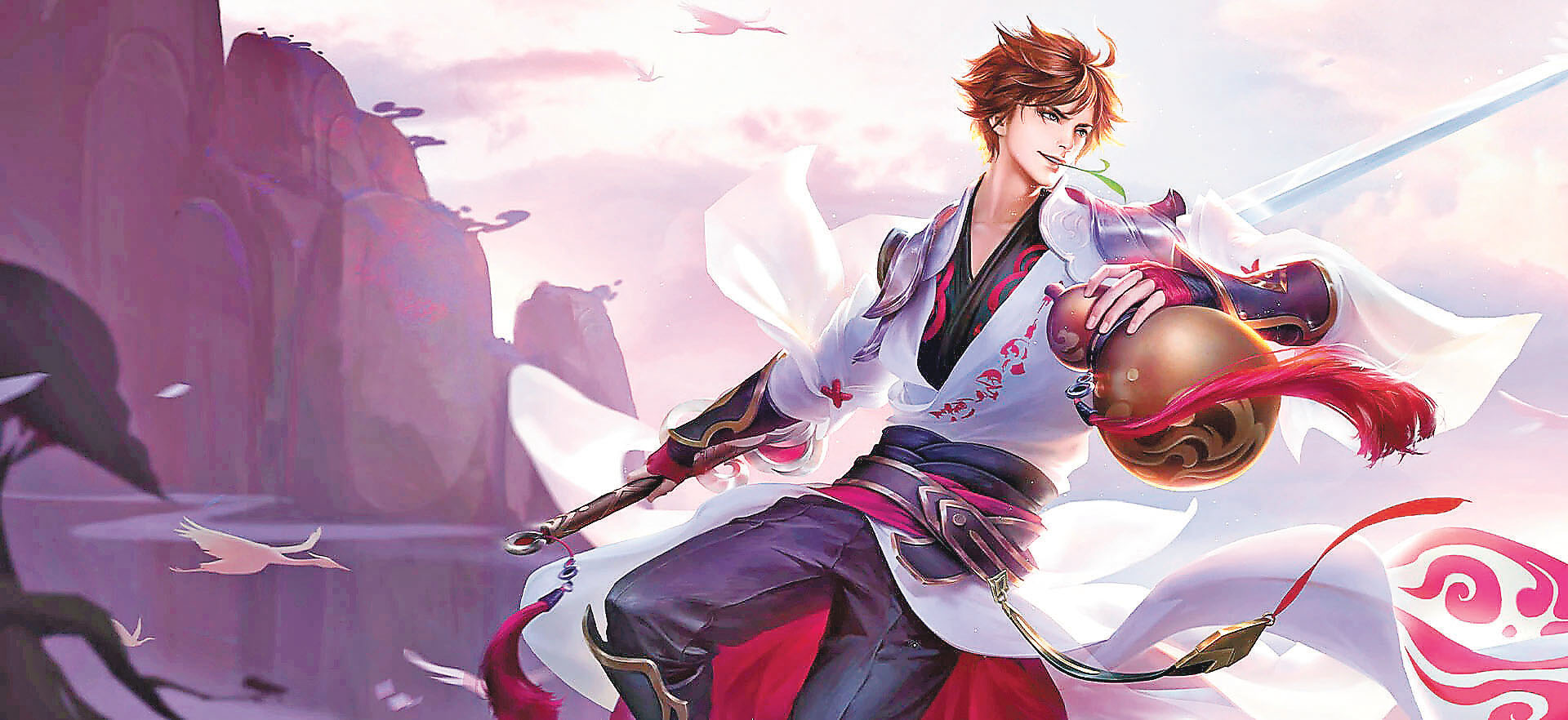 ■《王者榮耀》中描繪了一個好酒且充滿俠氣的詩仙李白形象。