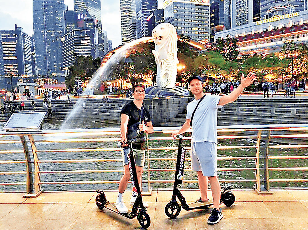 ■新加坡電動滑板車只可在單車道和公園連接路行駛。