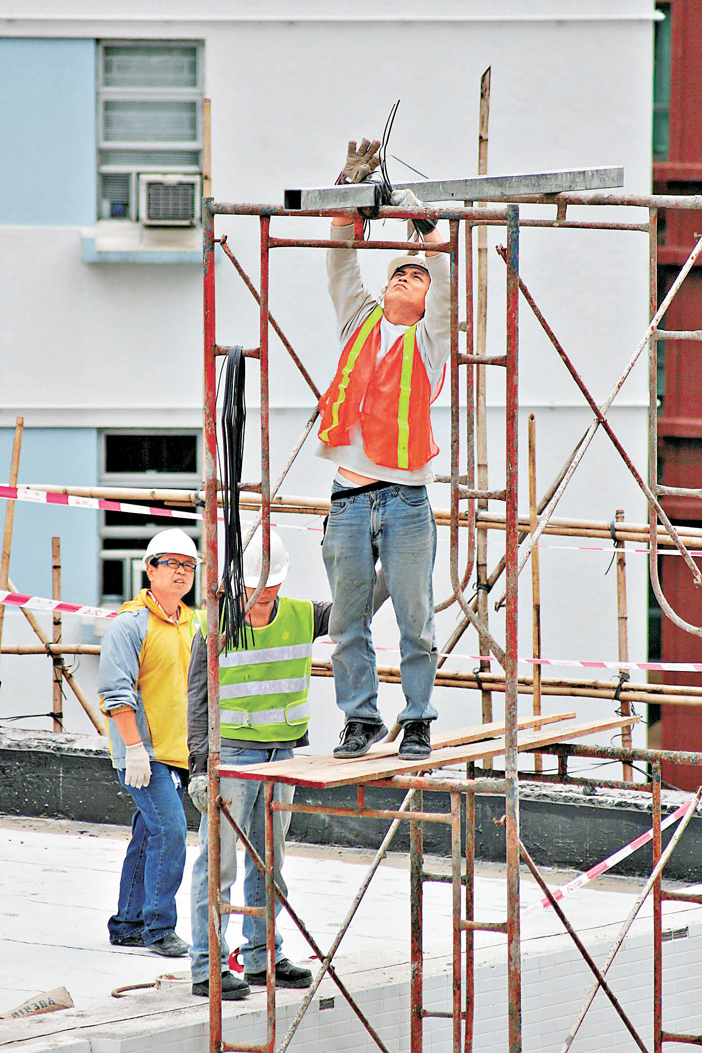 ■建築工人屬於高危職業。