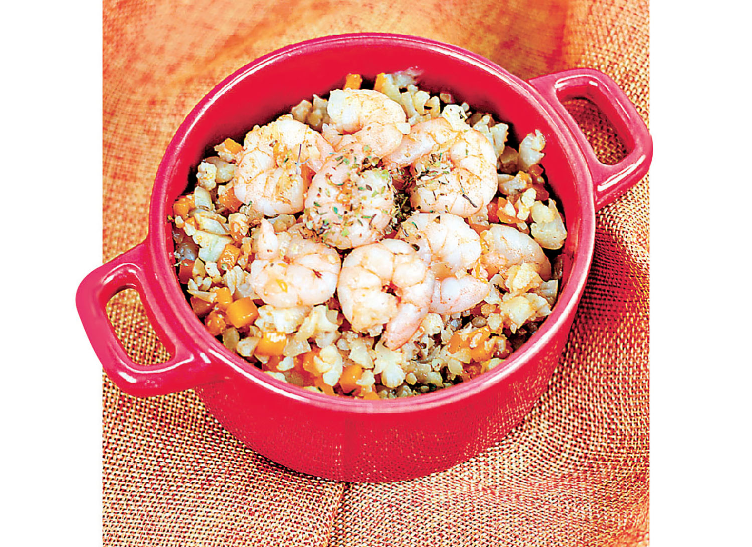 ■南瓜香草蝦仁炒椰菜花飯