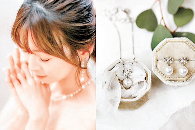 ■Made of Pearl有耳環及頸飾選擇。