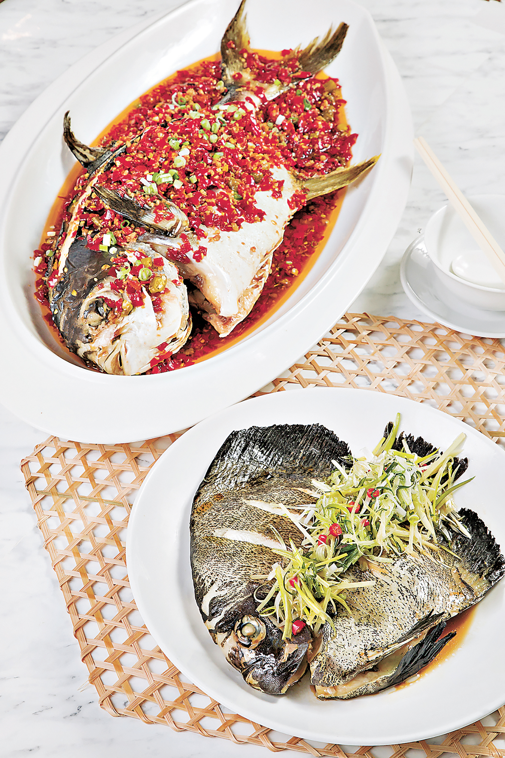 ■原條黃立鯧蒸剁椒及清蒸燕魚