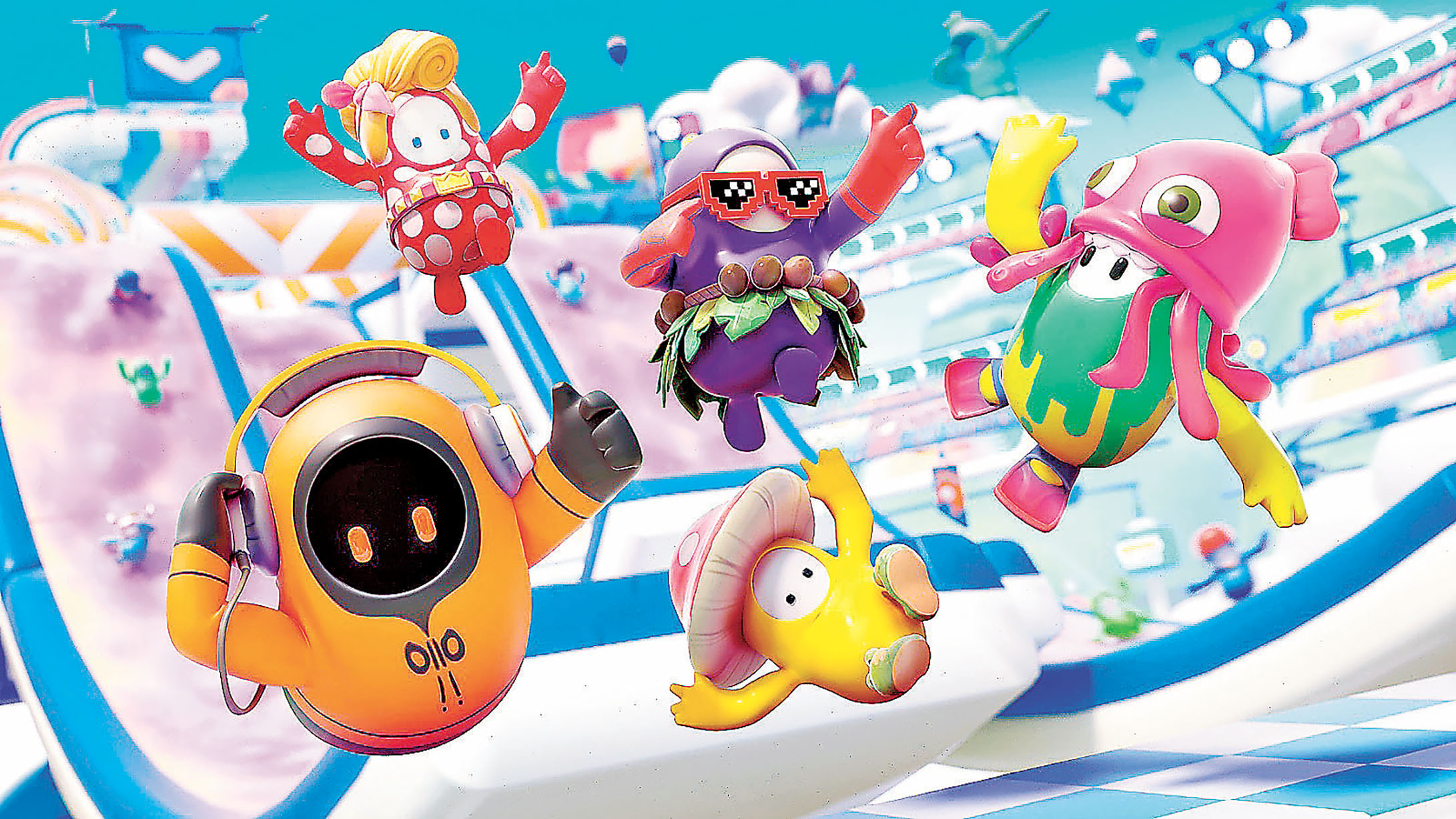 ■色彩繽紛的糖豆人跑動起來十分搞怪。