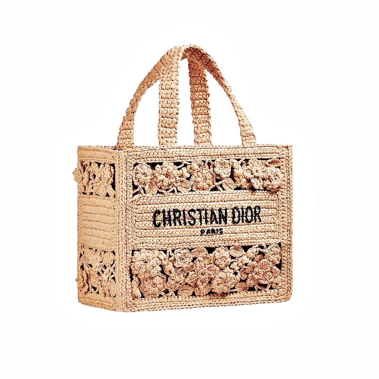 ■Dior Book花卉拉菲草手袋。