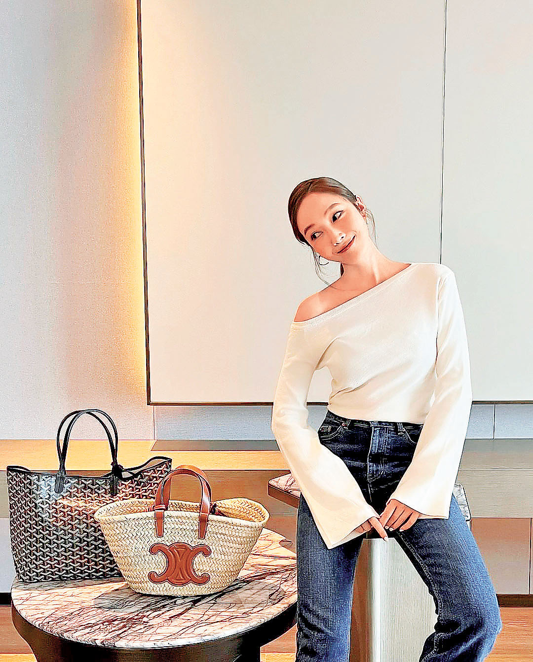 ■Jessica大晒Triomphe小籃子。 Ig@jessica.syj