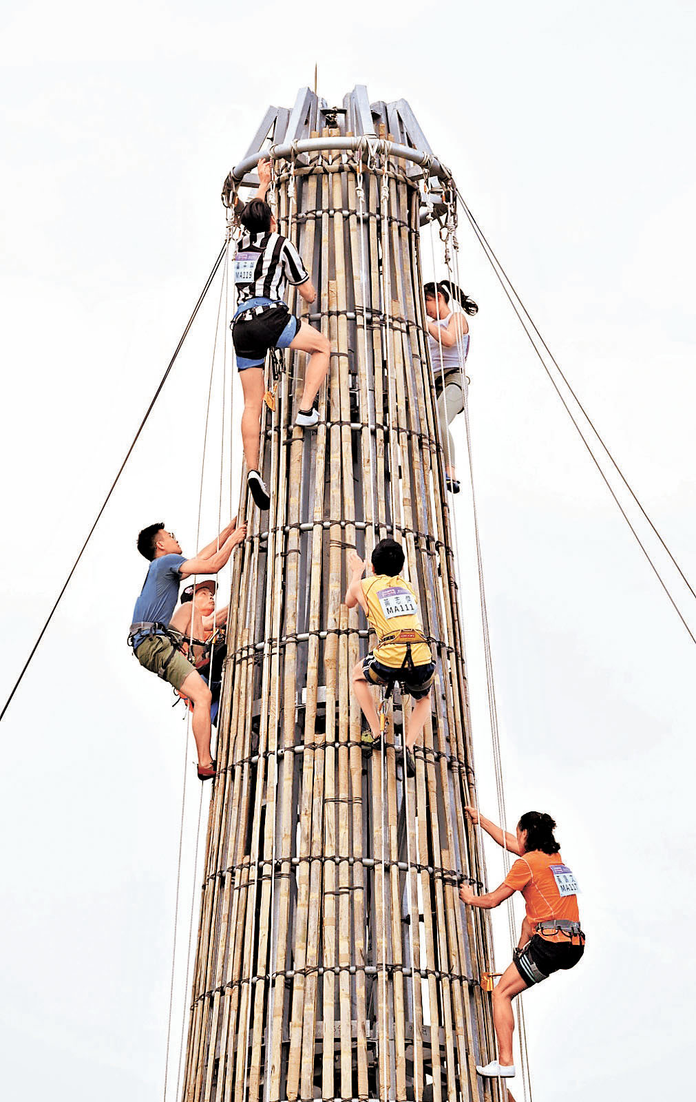 ■一年一度長洲太平清醮搶包山比賽，早前已舉行選拔賽。    資料圖片