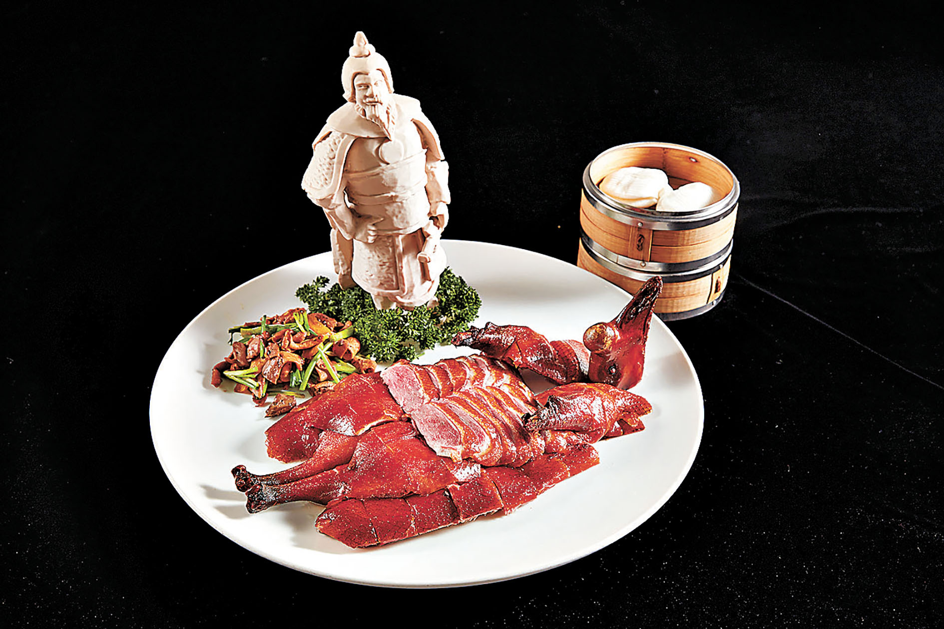 ■岳飛將軍燻烤全鵝。