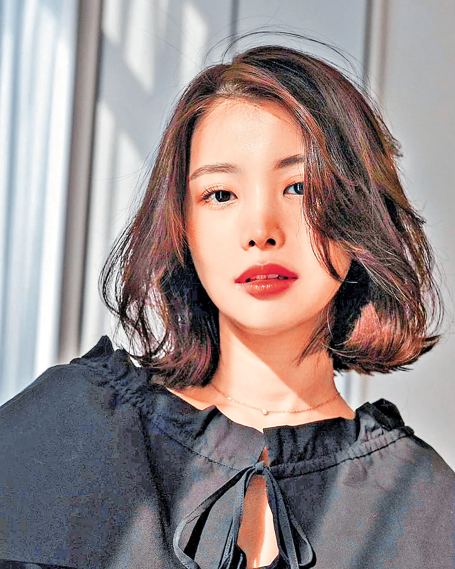 ■韓系八字劉海休閒性感。 Ig@hosogram