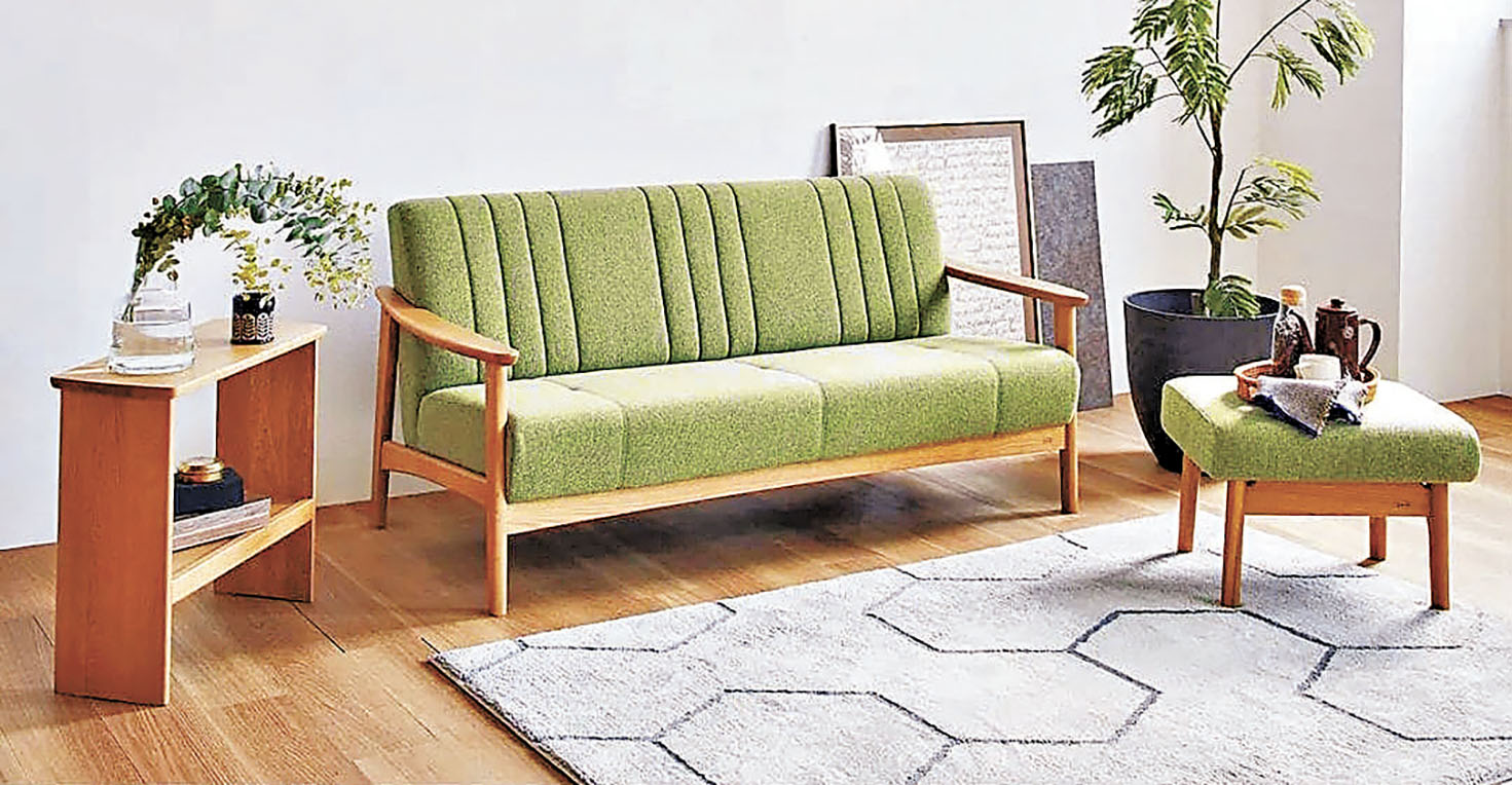 ■梳化的木框以純實木橡木製作。