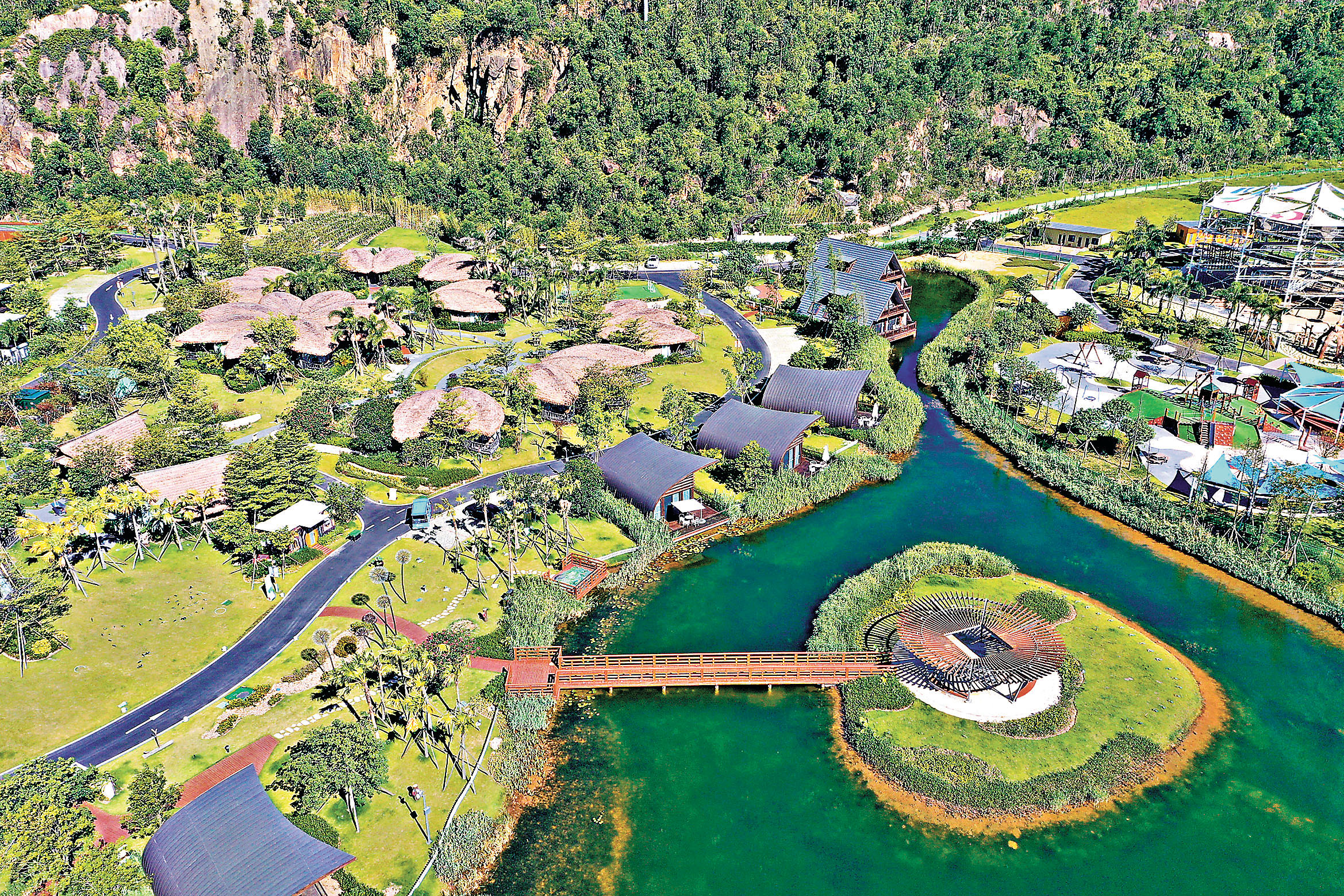 ■星樂度·露營小鎮集住宿與樂園於一身，適合親子家庭。