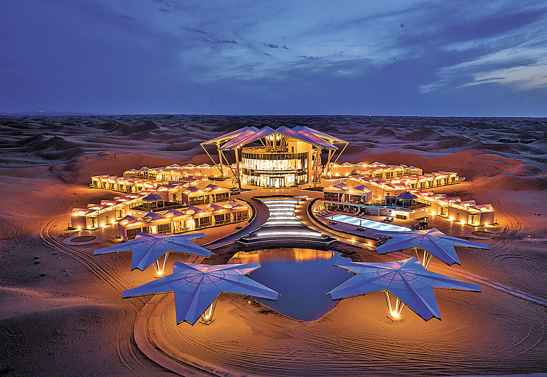 ■酒店夜景如沙面星星，十分壯觀。