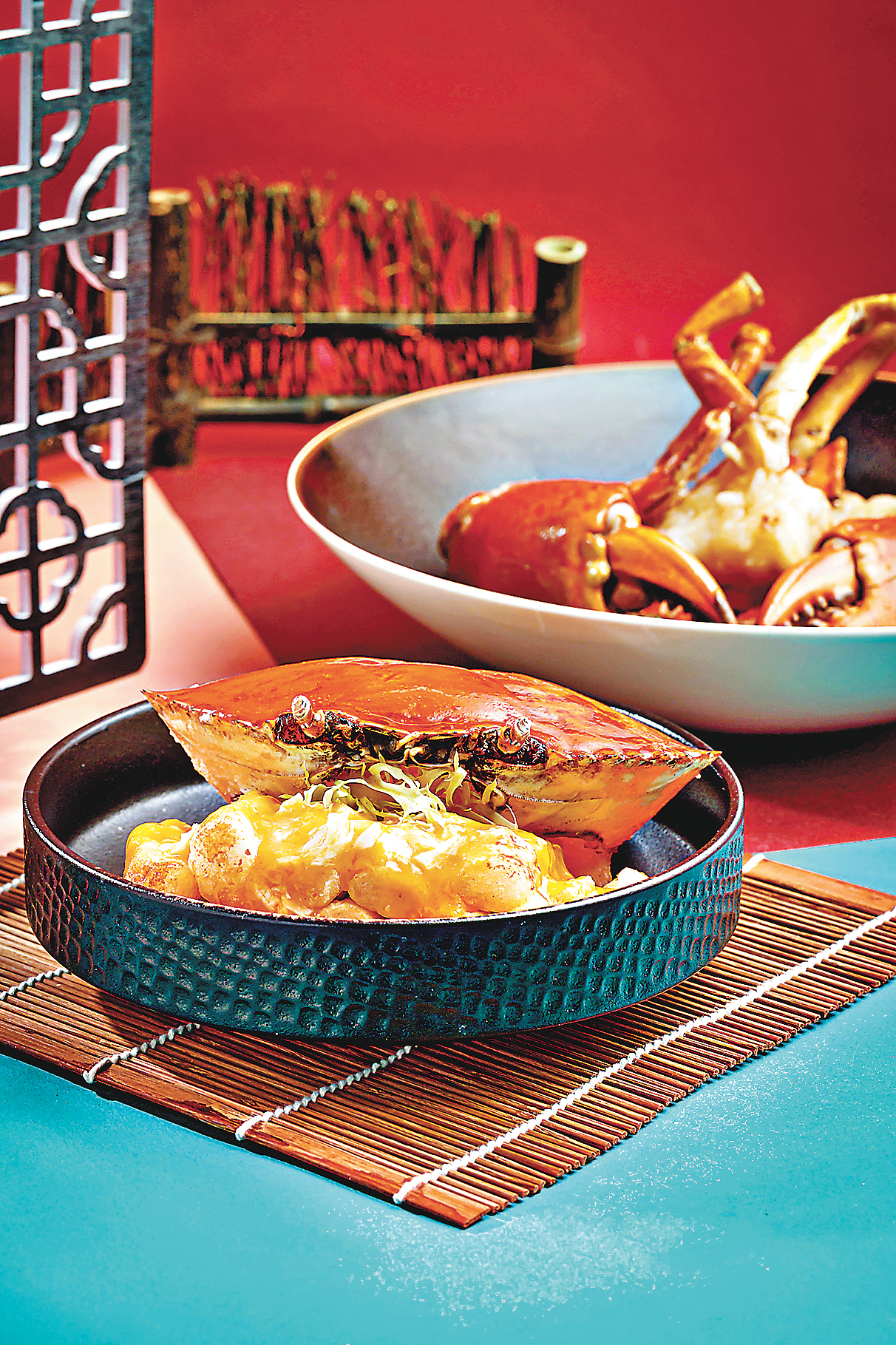 ■一味兩食的龍蟹膳。