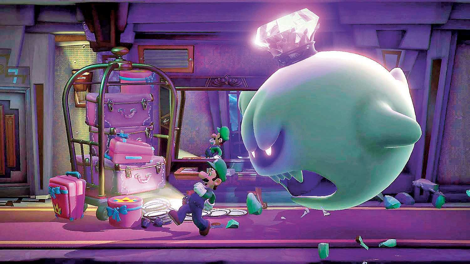 ■膽小的路易吉在「鬼怪飯店」展開冒險。