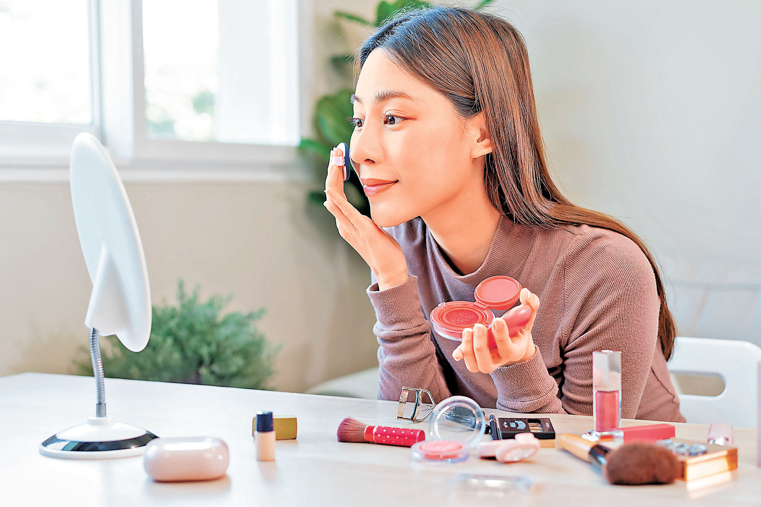 ■素顏霜可以當妝前乳使用。