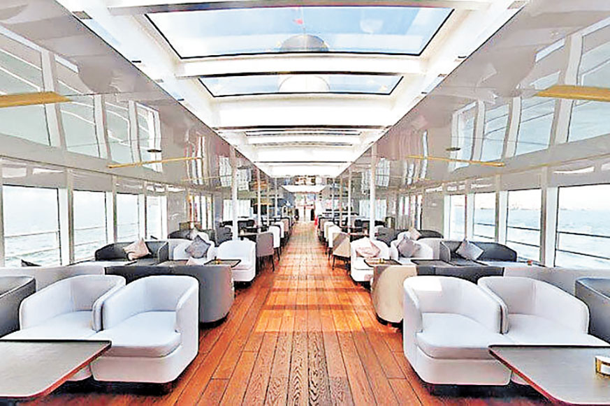 ■「世星輪」採用豪華郵輪客艙設計。