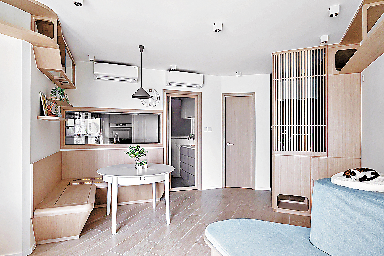 ■半開放式廚房令到空間感增強。