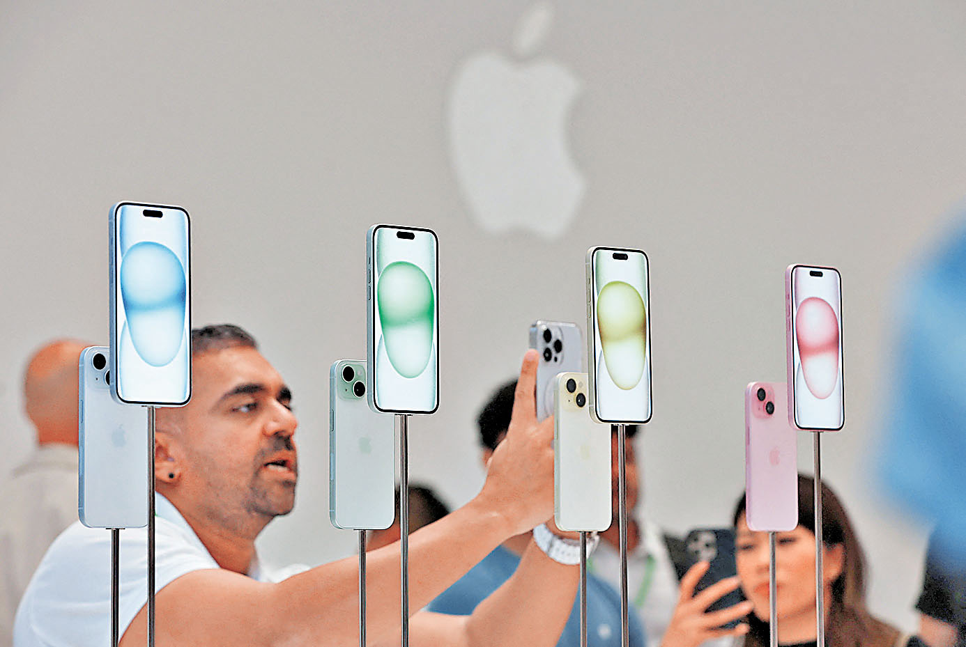 ■iPhone 15手機本周五開始網上預購。   法新社