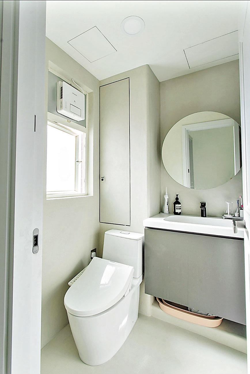 ■廁所採用圓形浴室鏡，增加視覺感受。