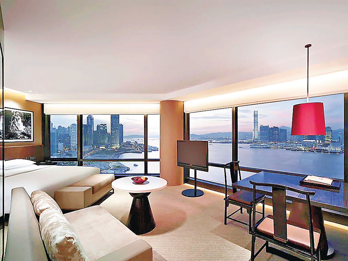 ■香港君悅酒店港景客房可欣賞煙花。