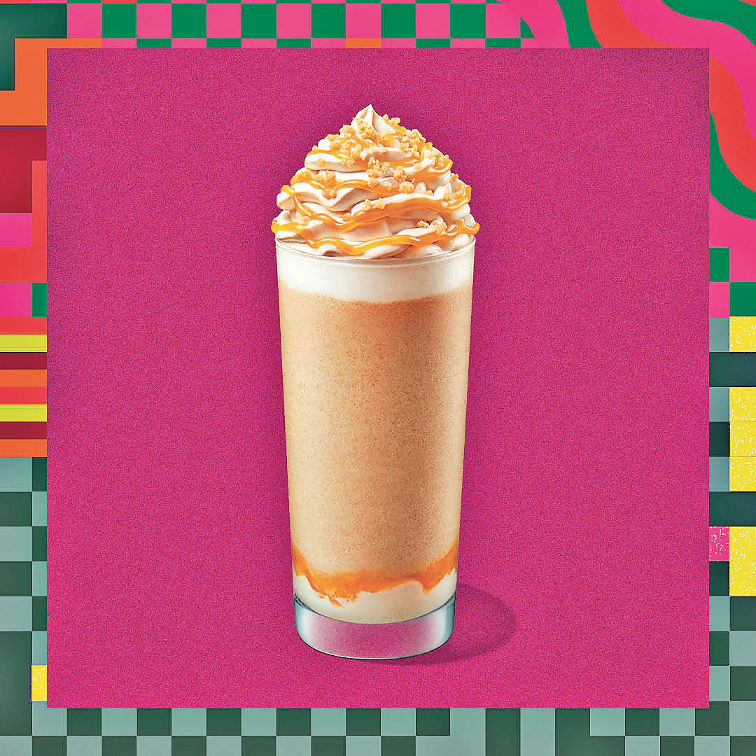 ■岩鹽焦糖燕麥奶咖啡星冰樂