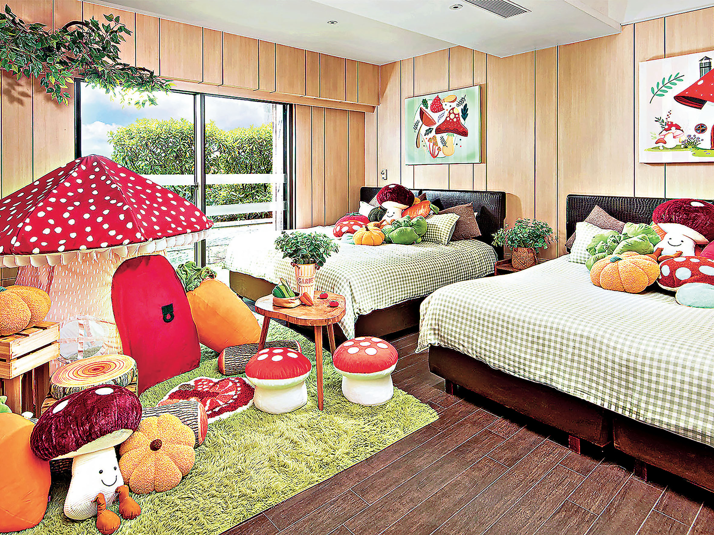 ■蘑菇森林樂主題客房住宿。