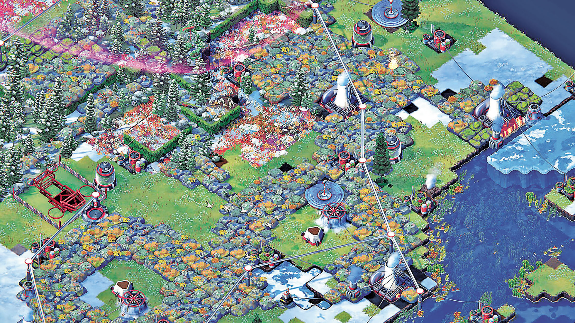 ■遊戲的任務是將原本貧瘠的土地改善為生機盎然的沃土。