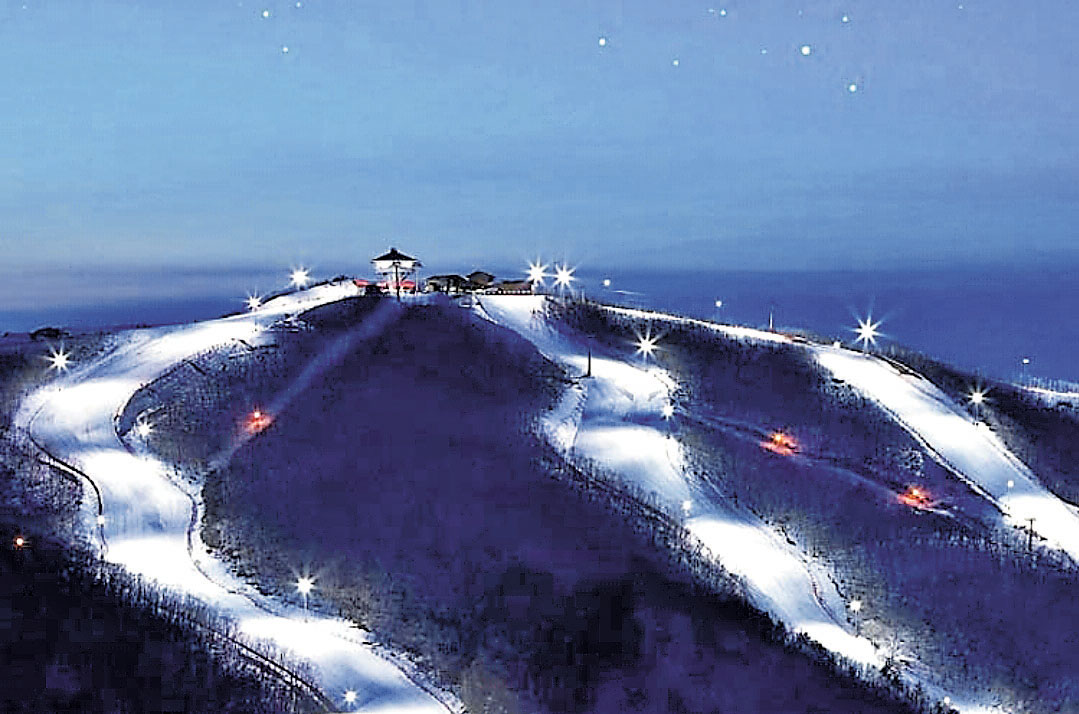 ■High One滑雪場是韓國國手訓練使用的滑雪道。