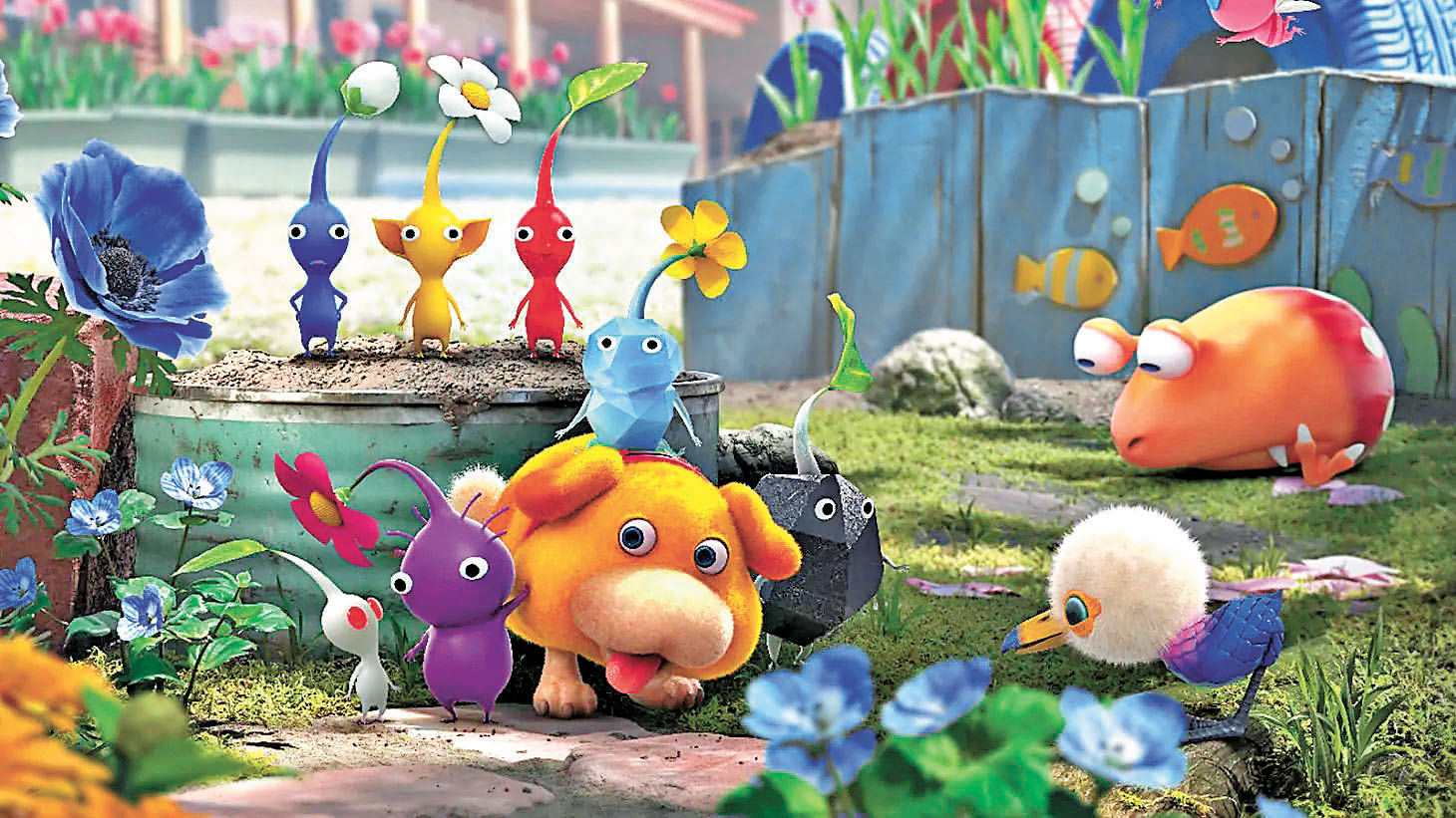 ■長得像植物的「皮克敏」和宇宙犬「歐慶」是玩家的忠誠幫手。