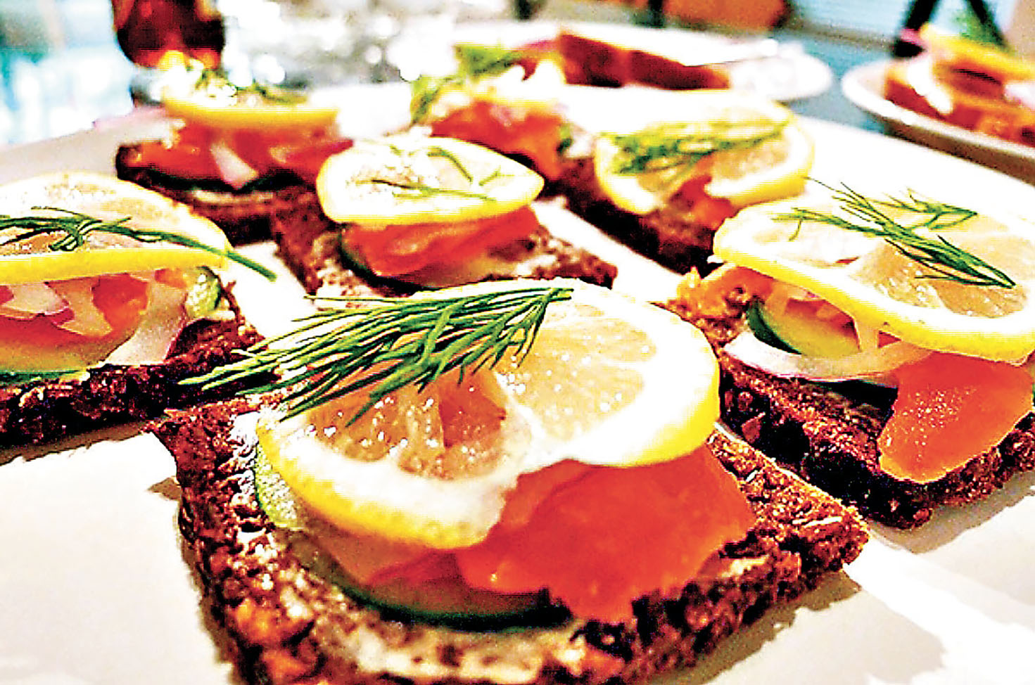 ■丹麥的開放式三文治。